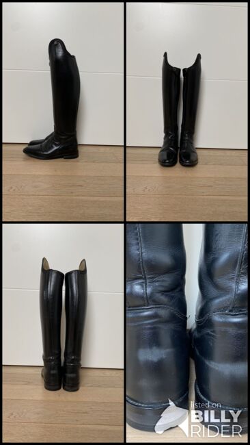 Lederreitstiefel, Dressurstiefel Cavallo Insignis, schwarz, hoher Dressurbogen in Rochenoptik, Cavallo Insignis, J.R., Riding Boots, Bedburg-Hau , Image 9