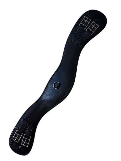 Ledersattelgurt für Englischen Sattel, schwarz, anatomisch, englisch, Andrea Schürmann, Girths & Cinches, Lichtenau