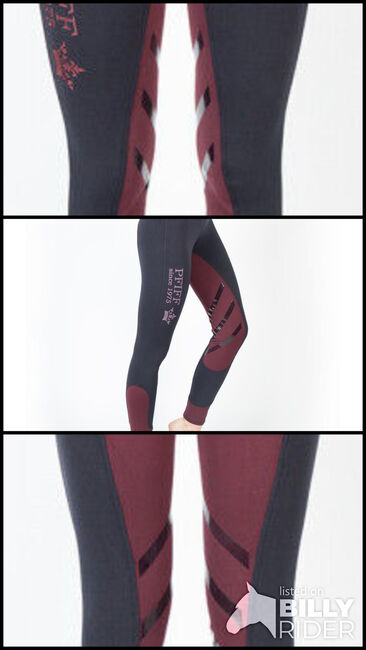 Reitleggings Größe: 38 Farbe: blau / bordeauxs, Pfiff Reitsport Lucy, Dieter Kotzur, Bryczesy, Nordrhein-Westfalen - Bergkamen, Image 4