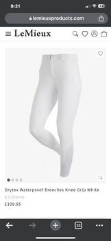 ‼️Lemieux breeches, waterproof S/M‼️, Lemieux  White, Tiggy, Bryczesy, Surrey 