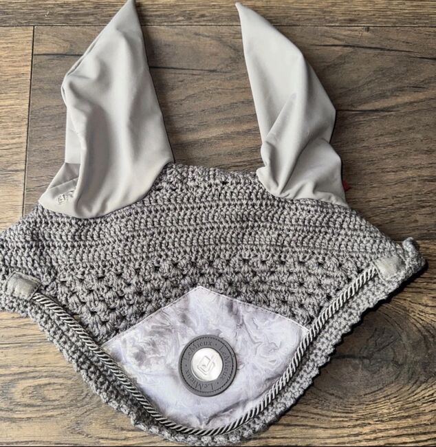 Lemieux Glacé Fly Hood Veils Ears Bonnet Crochet Sage Grey Size XL, Lemieux Glacé , Kayleigh, Fly & Insect Control, Warrington