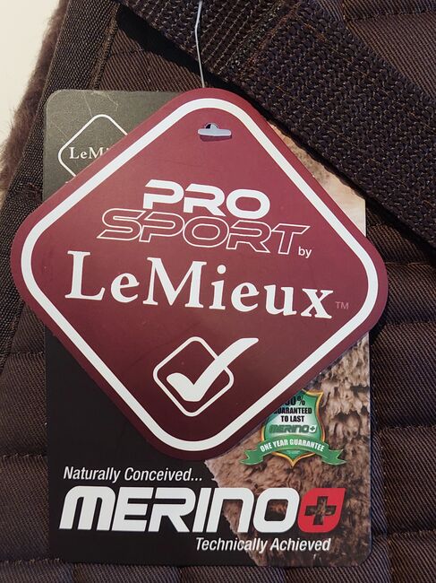 LeMieux Merino Wool GP Numnah Half Lined Brown Large, LeMieux Merino GP Numnah Half Lined, Mia, Other Pads, Norwich, Image 3