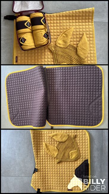 Lemieux Mustard Schabracke + Fliegenhaube + Bandagen, Maria , Dressage Pads, Erkelenz, Image 4