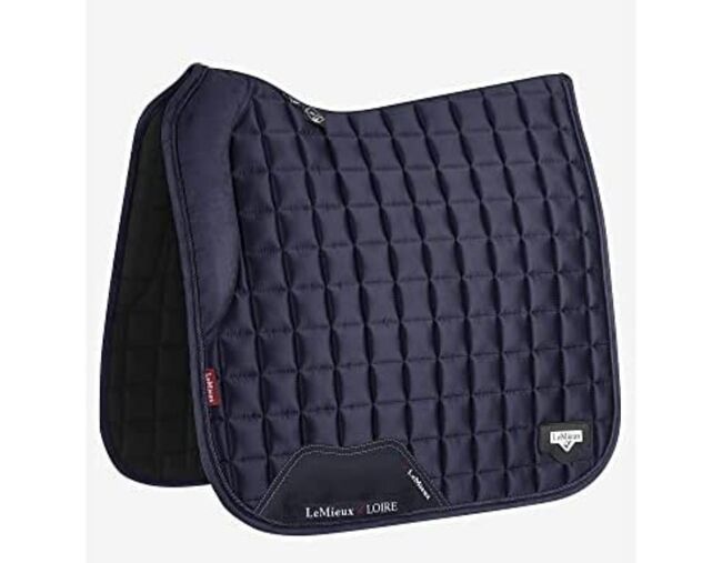 Lemieux Schabracke Satin memory navy dressur, Lemieux , Barbara , Czapraki, Bogen, Image 2