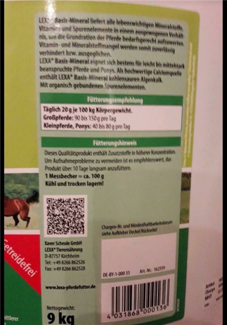 Lexa Basis Mineral, Lexa  Basis Mineral , Mona, Horse Feed & Supplements, Furth im Wald , Image 3