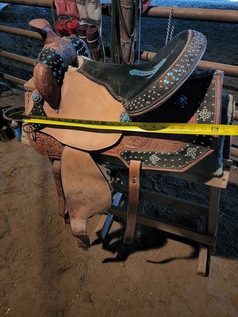Like New Barrel Saddle, Tough 1 Cheyanne, Stephanie Kirk, Western Saddle, Baker city, Image 4