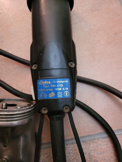 Lister Schermaschine, Lister Grundgerät Modell 1100-1-TD, Ingrid Kraatz , Pflegeprodukte, breisach, Abbildung 2