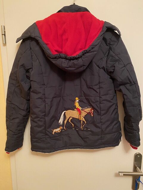 Loesdau Mädchen Jacke große 128 Farbe dunkelblau, Futter rot, abnehmbare Kapuze, Loesdau, Teresa, Children's Riding Jackets, Moers, Image 2