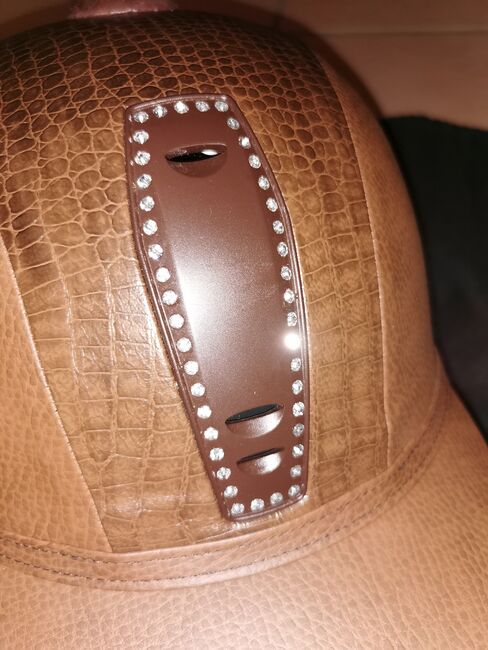 Luxus Reithelm * NEU * Braun Croco Strass * Gr. 56, Selina M. , Riding Helmets, Rödermark, Image 12