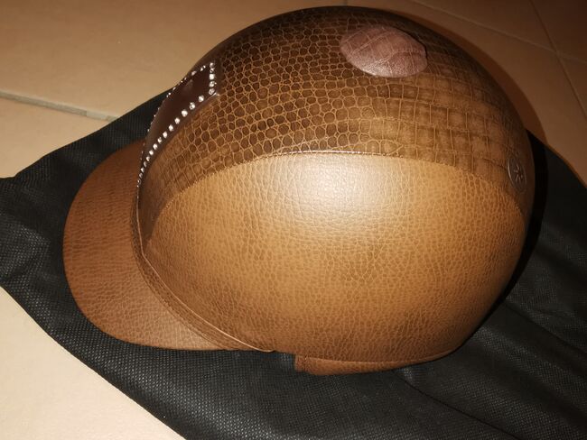 Luxus Reithelm * NEU * Braun Croco Strass * Gr. 56, Selina M. , Riding Helmets, Rödermark, Image 4