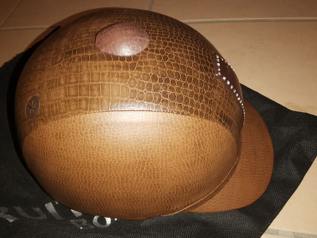 Luxus Reithelm * NEU * Braun Croco Strass * Gr. 56, Selina M. , Riding Helmets, Rödermark, Image 5
