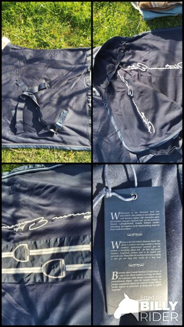 Gr. M Eskadron Abschwitzdecke mit Etikett blau, Eskadron Jersey , Katrin , Horse Blankets, Sheets & Coolers, Tornesch , Image 6