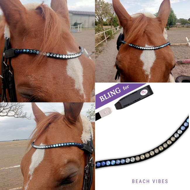 Magic Tack 'BeachVibes' Stirnriemen (neues System) Bling,Swing, Magic Tack  Stirnriemen Bling, Swing (neues System), Josi, Browbands, Oderaue