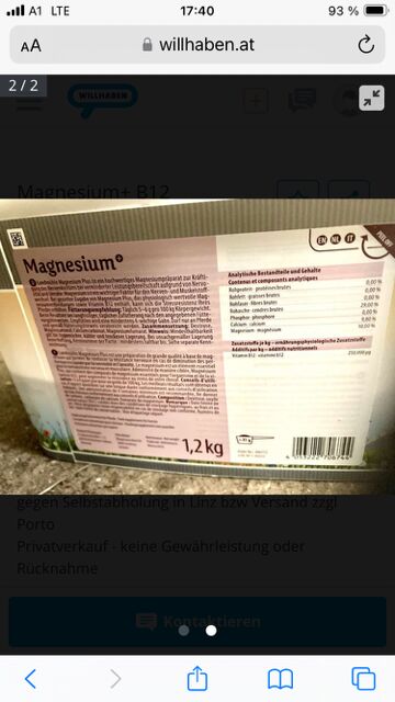 Magnesium+ B12 Zusatzfutter, P.L., Horse Feed & Supplements, Linz, Image 2