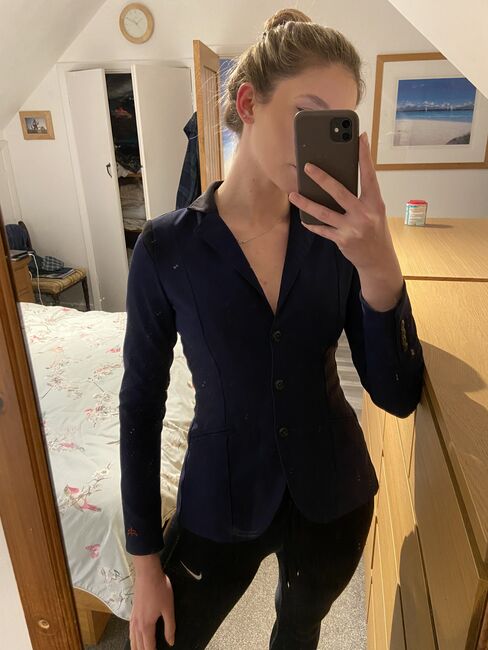 MakeBe navy showjacket UK8, MakeBe Altea, Hayley Gregory , Turnierbekleidung, Isle of Wight , Abbildung 4