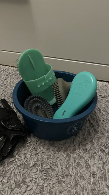 Kleines Bürstenset mit Handschuhen (Perfektes Set für Kinder!), Victoria, Czyszczenie konia, Wien, Floridsdorf, Image 2