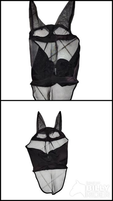 Pferde Fliegenmaske mit Ohren und Nüsternschutz, Gr. XL, elastische Pferdemasken, Andrea Schürmann, Ochrona koni przed owadami , Lichtenau, Image 3