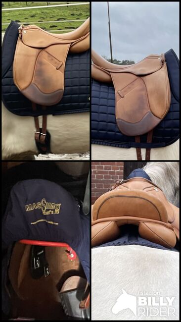 Massimo Dressur Sattel 17zoll französische Polster, Massimo, Denise, Dressage Saddle, Heiden, Image 6