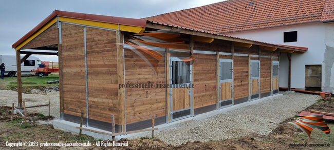 Massive Konstruktion: Stallbau - Pferdestall, Außenbox, Pferdebox, Offenstall kaufen, Paddockbox,, AUSSENBOXEN PFERDESTALL - PFERDEBOXEN, AUSSENBOXEN, Stabilne maty, Wałcz, Image 7