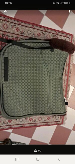 Matteslammfellschabracke mit Korrekturtaschen, Mattes , Cantrup-Knoop, Dressage Pads, Helmerkamp 