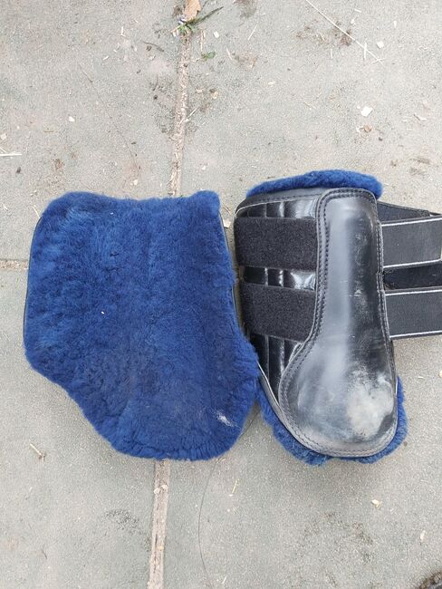 Mattes Gamaschen Gr. M Navy Fell abnehmbar, Mattes Gamaschen, Katrin , Tendon Boots, Tornesch 