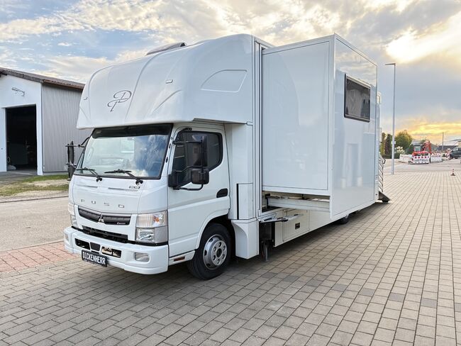 Mercedes-Benz Pferdetransporter Fuso Automatik 7,5t PV Anlage autark Pop-out Horsetruck Wohnmobil, Dickenherr Dickenherr, Gerhard Strobel (Dickenherr Trucks und Trailers), Przyczepa konna, Baden-Württemberg - Unterschneidheim