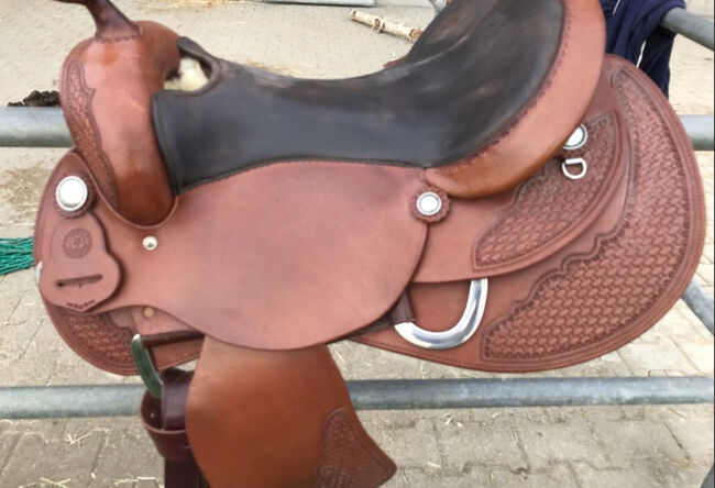 Neuwertiger Westernsattel MJ Western Art Saddlery, MJ Western Art Saddlery  Custom Made ( Allroundsattel), Katja Jud, Western Saddle, Metzingen, Image 5