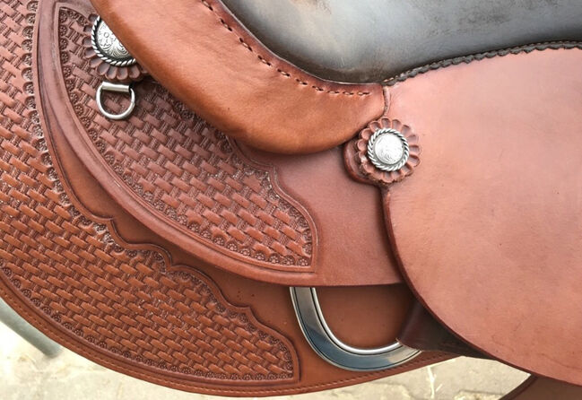 Neuwertiger Westernsattel MJ Western Art Saddlery, MJ Western Art Saddlery  Custom Made ( Allroundsattel), Katja Jud, Western Saddle, Metzingen, Image 9