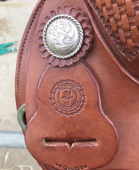 Neuwertiger Westernsattel MJ Western Art Saddlery, MJ Western Art Saddlery  Custom Made ( Allroundsattel), Katja Jud, Western Saddle, Metzingen, Image 4