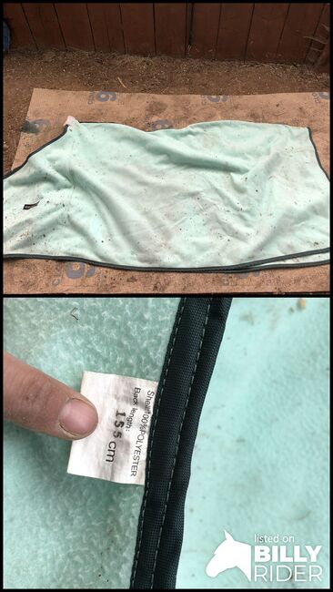 Mint green fleece 155cm, Kayleigh, Derki dla konia, Southampton, Image 3