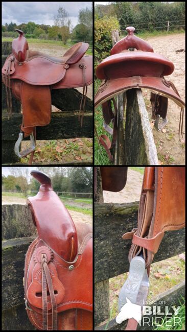 Montana Semi Quarter Western zadel Arabian, 15,5 Inch., Montana  Arabian 138, Marjolijn, Western Saddle, Almen, Image 6