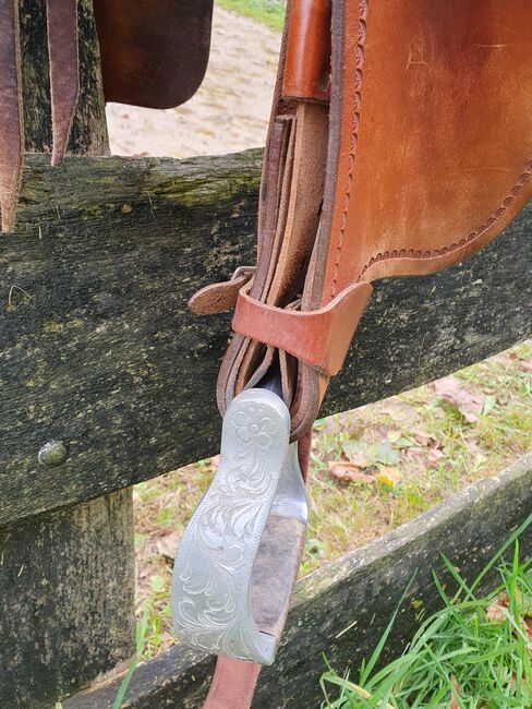 Montana Semi Quarter Western zadel Arabian, 15,5 Inch., Montana  Arabian 138, Marjolijn, Western Saddle, Almen, Image 4