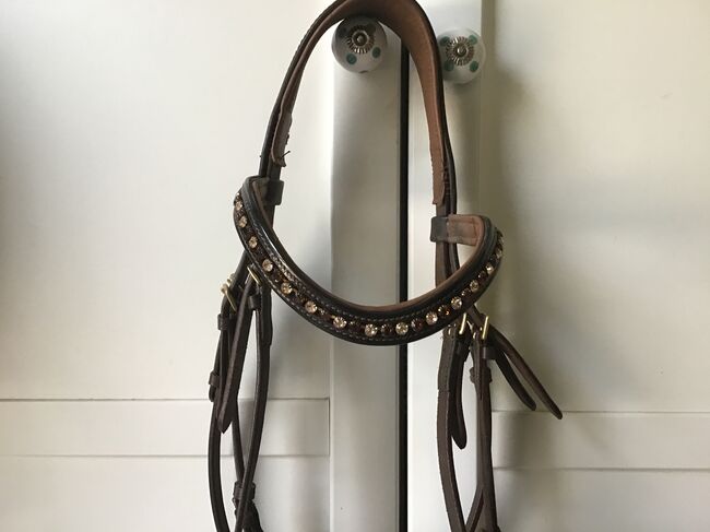 Wunderschöne Trense Braun/Messing Gr. COB/VB, Ariane, Nosebands, Bad Dürkheim , Image 4