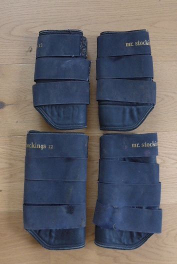 Mr. Stockings Gamaschen-Set, schwarz, WB, gebraucht, Mr. Stockings, Ute Meyer, Tendon Boots, Winkelhaid