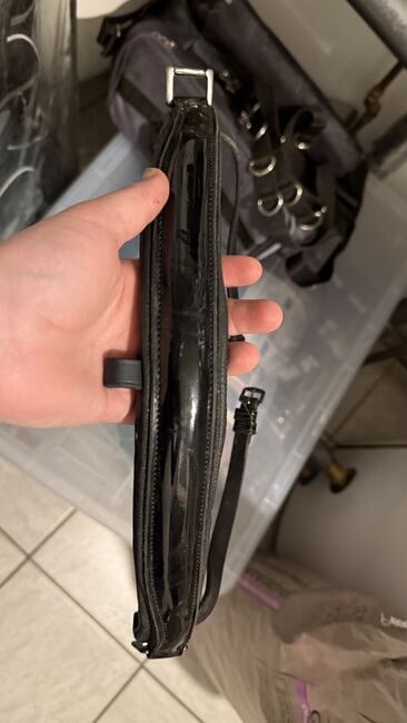 Nasenriemen WB Riderdeal  mit schwarzem Glitzer und Lack, Sarah Koch, Bridles & Headstalls, Feldkirchen - Westerham