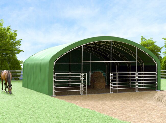 Weidezelt 10x10 m GSCT3232 Premium - ganzjährigen Einsatz, Karol, Schroniska i namioty dla koni, Wrocław