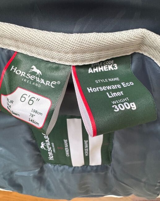 NEU - Horseware Eco Liner 300 g 145 cm, Horseware, Schwedeneisbecher85, Pferdedecken, Dresden, Abbildung 3