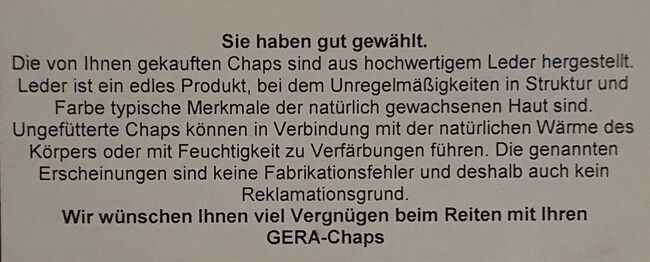 Neu! Reiter, Chaps, S, schwarz, seitlicher Reißverschluss, Velourleder, sehr weich und bequem, G, Gera, Andrea Schürmann, Stiefelschäfte & Reitchaps, Lichtenau, Abbildung 8