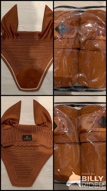 *NEU* Set von Kentucky Horsewear in Orange, Kentucky Horsewear Fliegenhaube und Bandagen, Birgit, Ochrona koni przed owadami , Erftstadt, Image 5