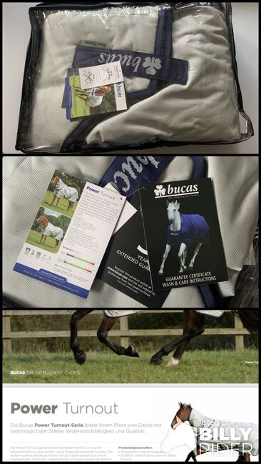 Neue Bucas Power Turnout light High Neck 145 cm, Bucas  Power Turnout, Ulrike Sack, Derki dla konia, Gechingen , Image 4