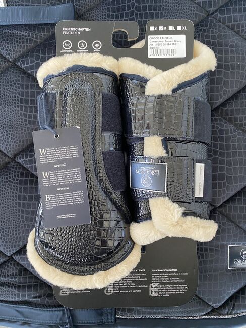 NEUE Eskadron Platinum Croco Gamaschen Navy M, Eskadron Platinum Croco 2023, Teresa, Tendon Boots, Ibbenbüren , Image 2