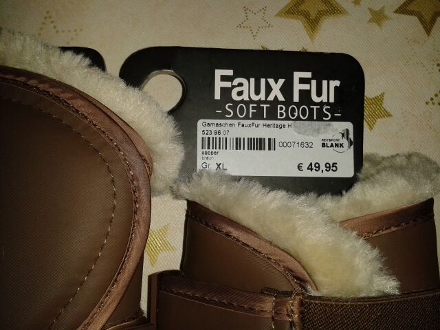 Neue und ungetragene Eskadron Plüschgamaschen Gr. XL, Eskadron Heritage Faux Fur, D.R, Gamaschen, Ellwangen , Abbildung 3