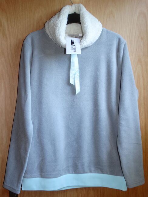 Neuer STONEDEEK Ladies-Fleecepullover 'Lucy' L Rauch Grau Reit-Pulli Pullover, STONEDEEK Lucy, Anne, Oberteile, Wahrenholz