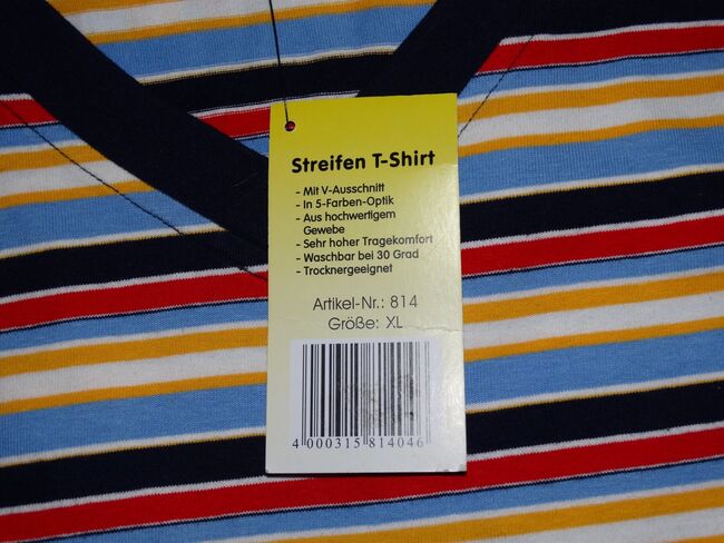 Neues HKM Streifen T-Shirt Kinder XL (ca. 170-176, Erwachsene S) rot gelb blau gestreift NEU, HKM, Anne, Kinder-Oberteile, Wahrenholz, Abbildung 3