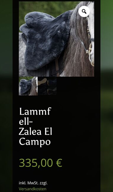 Neues Lammfell Zalea für El Campo, Christ  Zalea für Deuber El Campo , Dunja D., Sattelzubehör, Waldbüttelbrunn , Abbildung 4