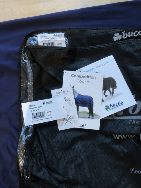 NEUwertig BUCAS Competition Cooler 145cm Fliegenabschwitzdecke 145 cm Abschwitzdecke blau leicht, Bucas Competition Cooler, Hermine, Pferdedecken, Bremen, Abbildung 3