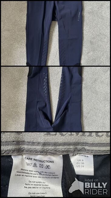 NEVER WORN navy blue le mieux knee grip only (size UK 8, Le Mieux , Eneya Jenkins , Breeches & Jodhpurs, Littlehampton , Image 4