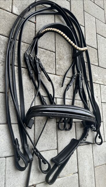 NEU Kandare Lack Fineline anatomisches Genick Zügel VB, Sell_It_All, Bridles & Headstalls, Ahrweiler, Image 3