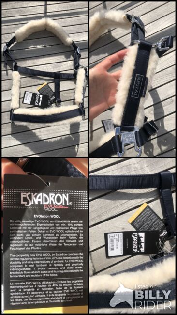 NEUES ESKADRON Halfter W WB Evo Wool Platinum Pure Navy Dunkelblau 2023, Eskadron, Hermine, Halters, Bremen, Image 8