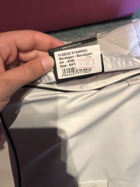 NEU ESKADRON SET Platinum 2022 Pearlgrey Pearl Grey Beige Kroko DL Schabracke Bandagen WB DR Velvet, Eskadron, Hermine, Dressage Pads, Bremen, Image 10